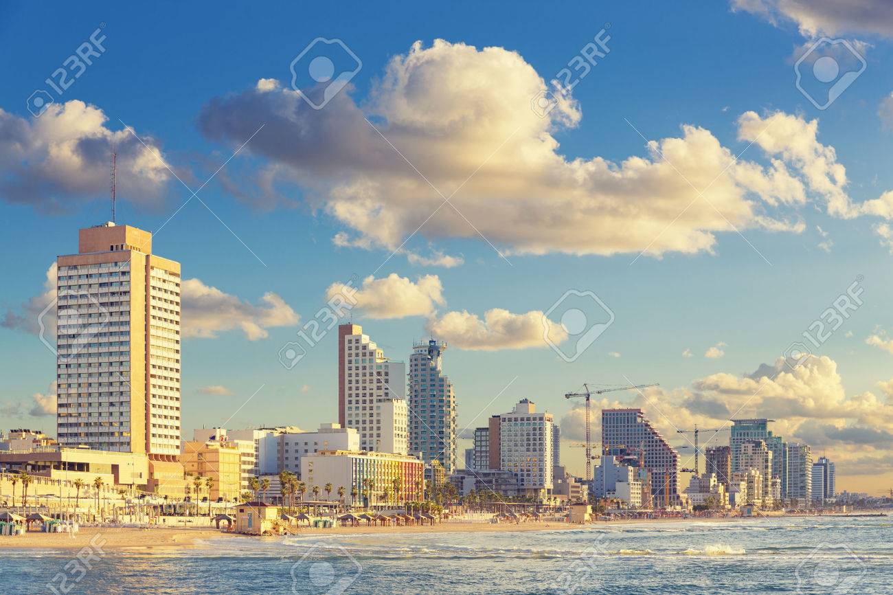 Tel Aviv Cityscape At Sunset - View From Sea Side - 60168827 Tel Aviv Cityscape At Sunset - View From Sea Side - 60168827