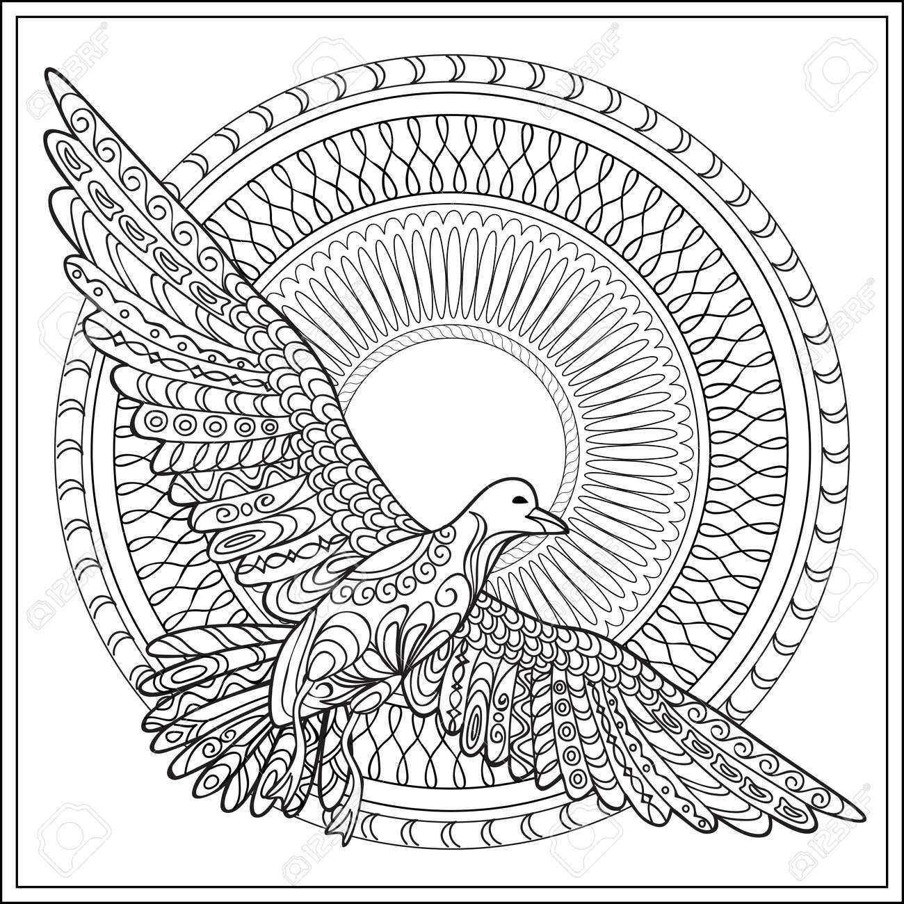 hand drawn decorated isolated