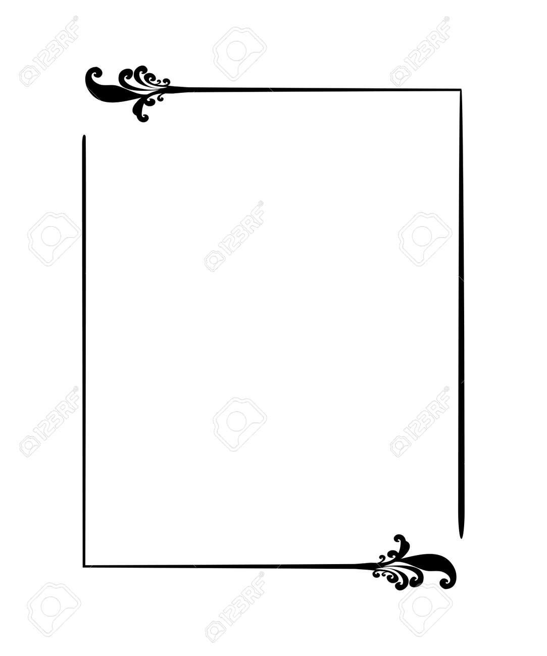 vintage a4 size frame border divider for your design menu website certificate size
