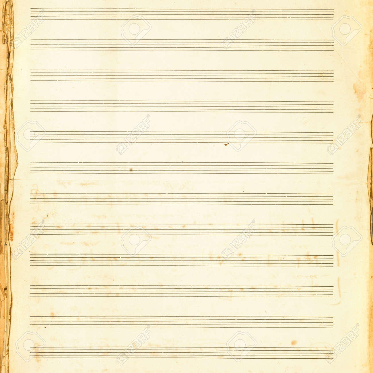 Old Music Book Blank Sheet Stock Photo Picture And Royalty Free