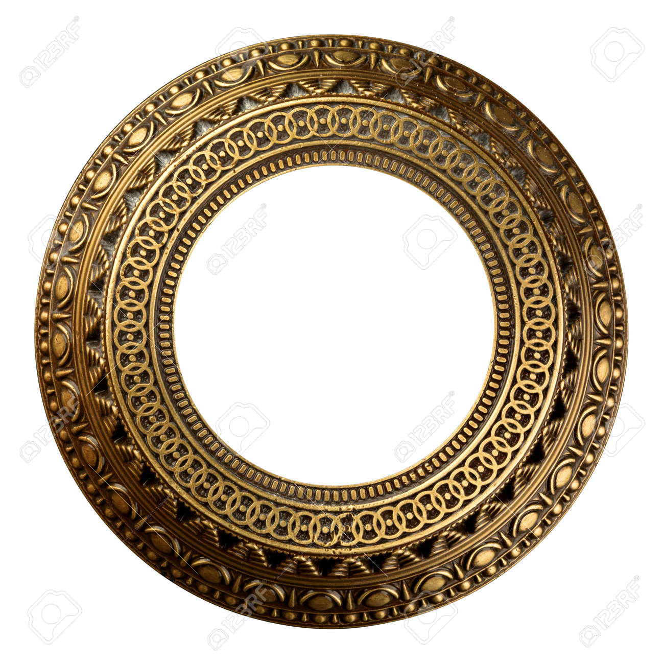 vintage gold ornate frame on white stock photo picture and royalty