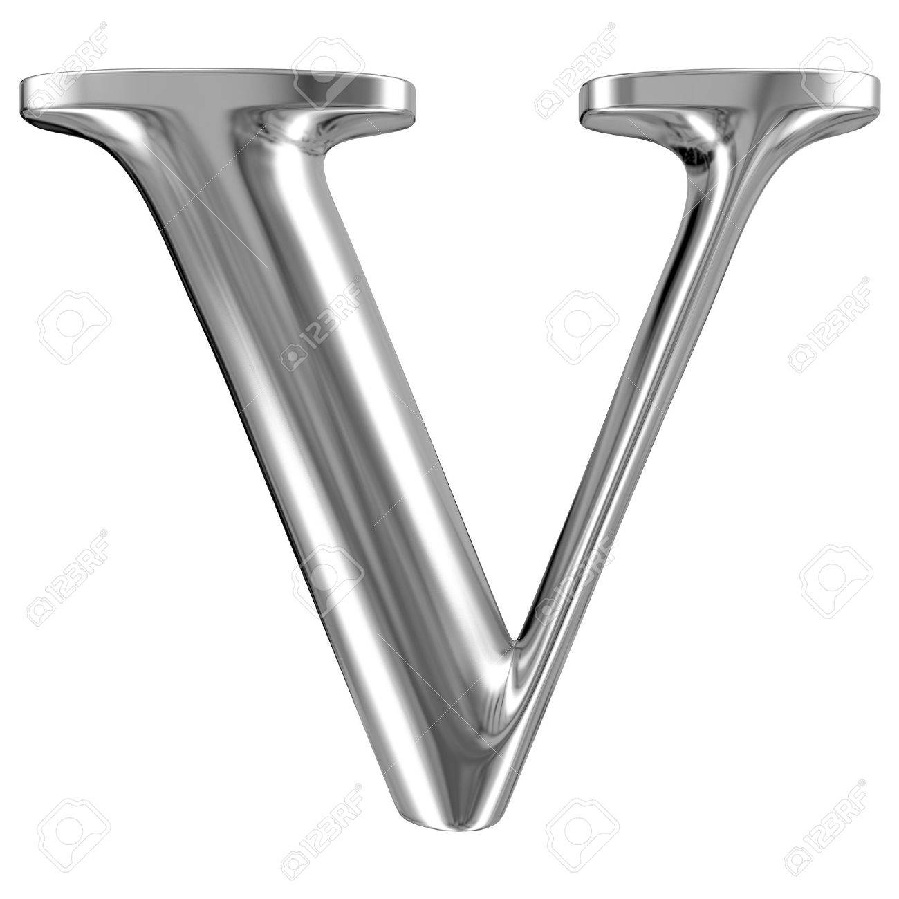 Metal Letter V From Chrome Solid Alphabet Stock Photo Picture And Royalty Free Image Image 23195069