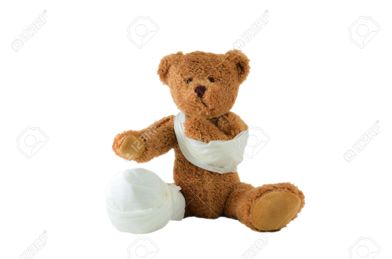 injured teddy bear