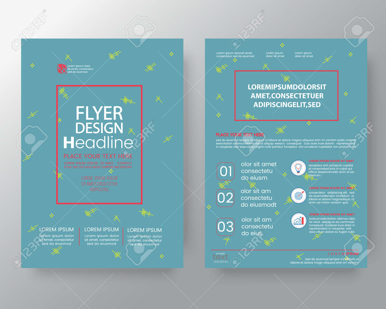 memphis art background for corporate identity brochure annual