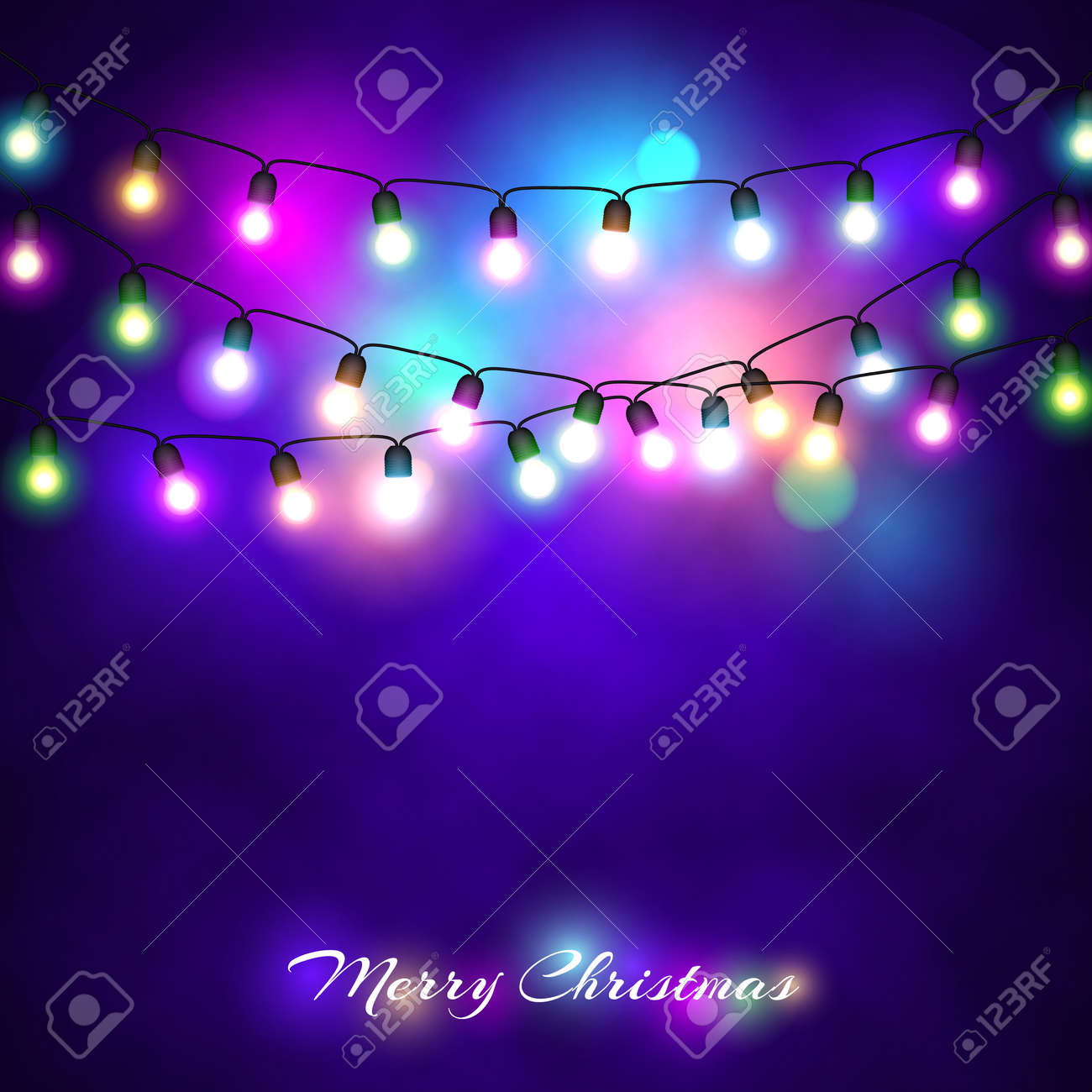Christmas Lights Festive Decorations Glowing New Year S Neon Royalty Free Cliparts Vectors And Stock Illustration Image 87717664