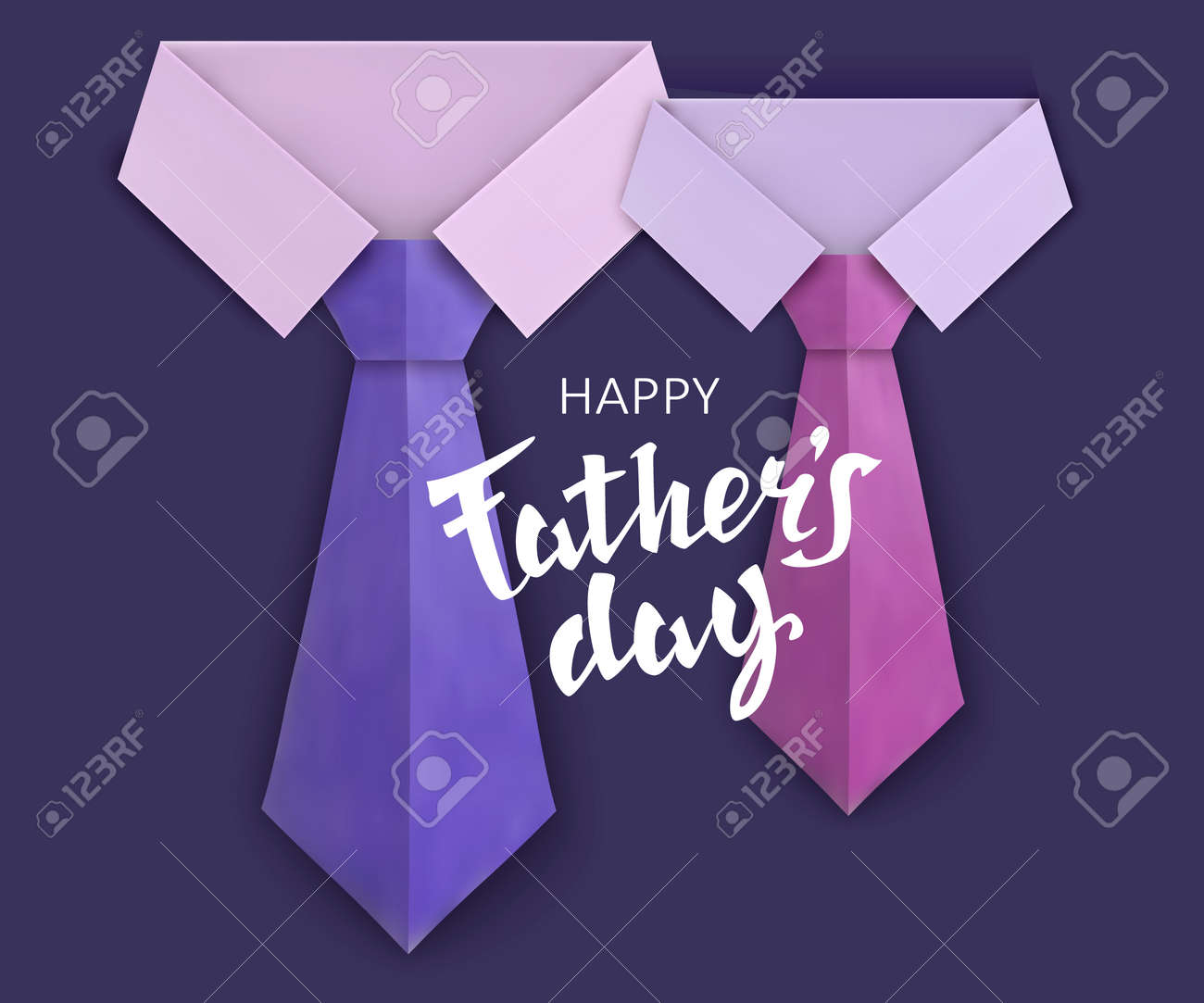 fathers day greeting card template celebratory background with