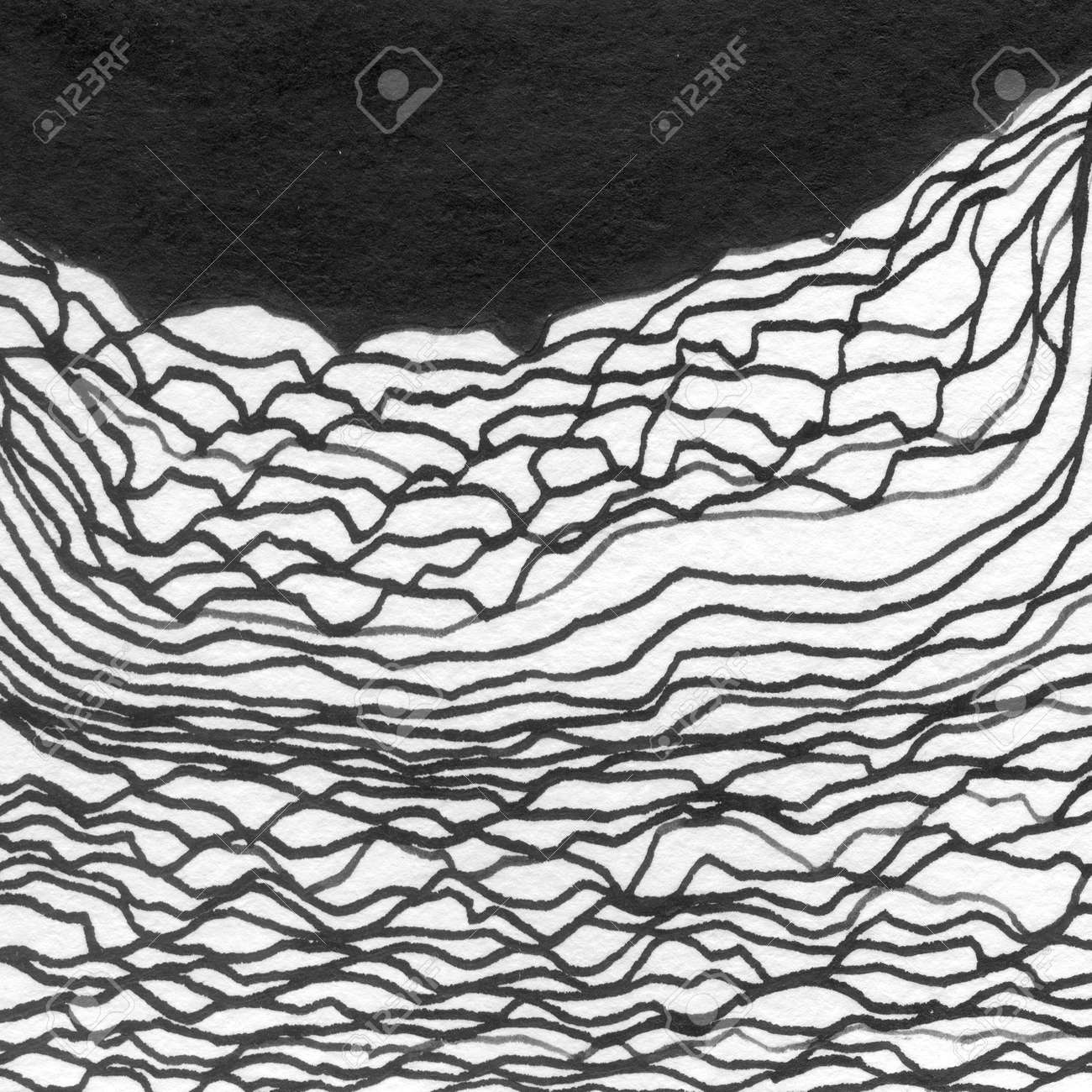 抽象的な線画の風景