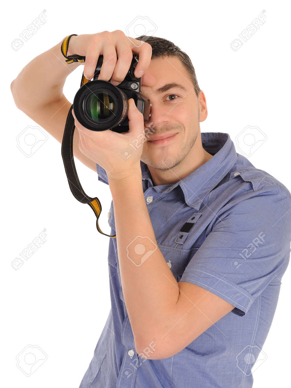 professional male photographer taking picture . isolated on white background - 8613305 professional male photographer taking picture . isolated on white background - 8613305