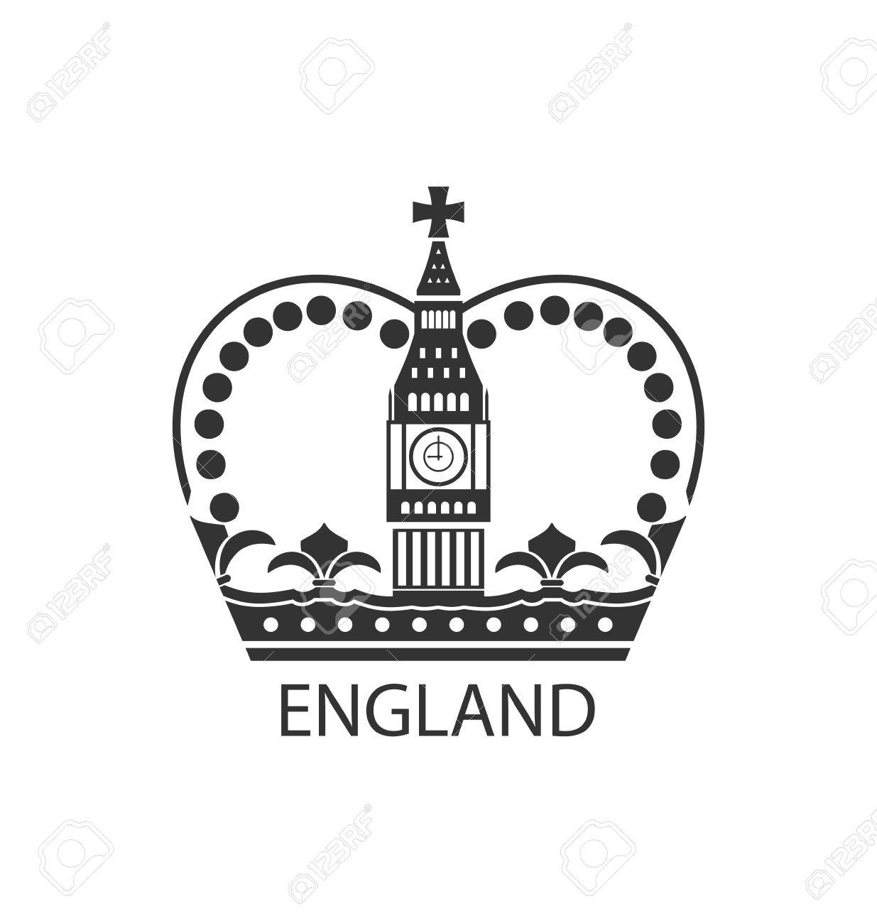 白地 ベクトル分離されたイギリスの王冠のイラストのコンセプトのイラスト素材 ベクタ Image