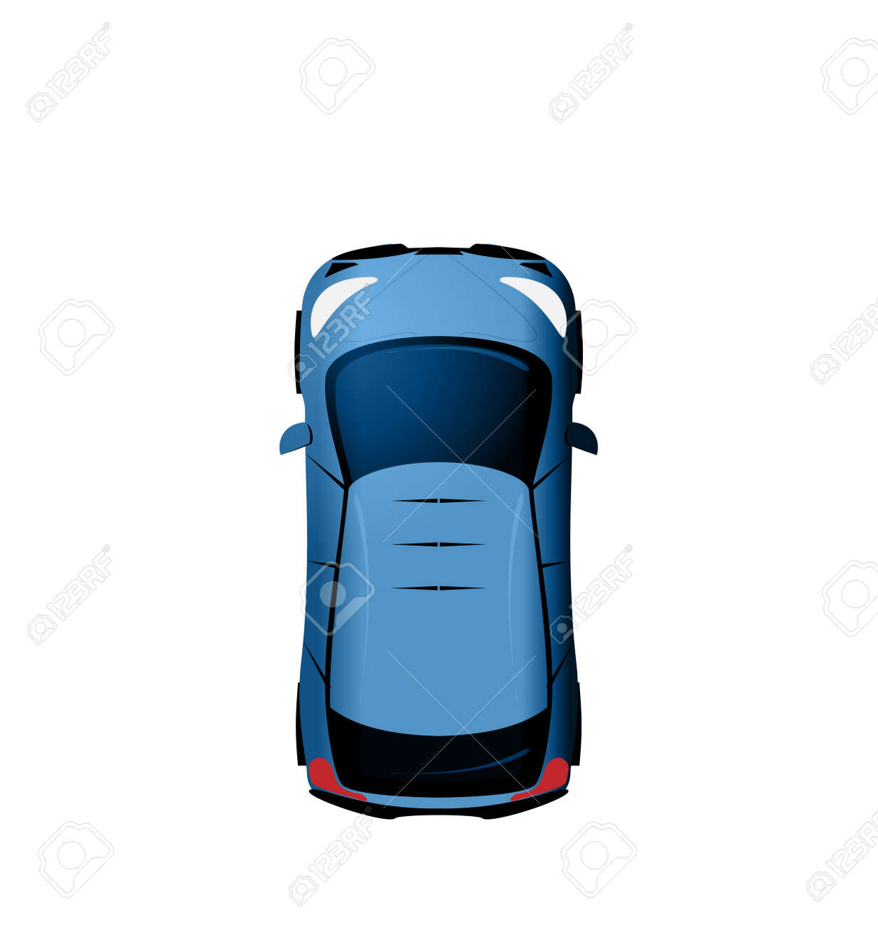 Illustration Auto-Ansicht Von Oben, Isoliert Fahrzeug Auf Weißem  Hintergrund - Vektor Lizenzfrei nutzbare SVG, Vektorgrafiken, Clip Arts,  Illustrationen. Image 66652028.