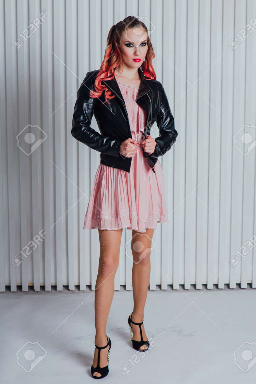 pink gown with jacket