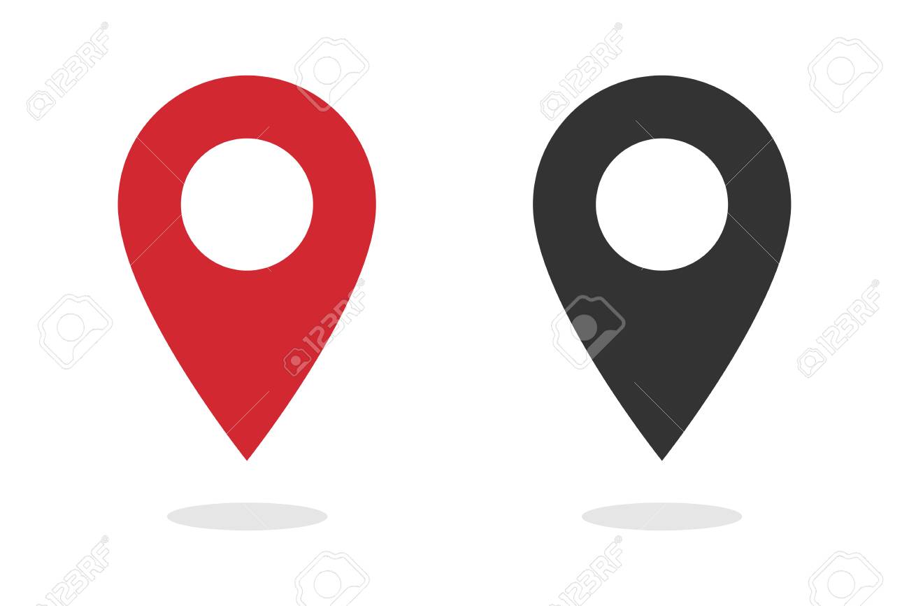 Pin Vector Icon Location Pin Map Pin Icon Red And Black Color