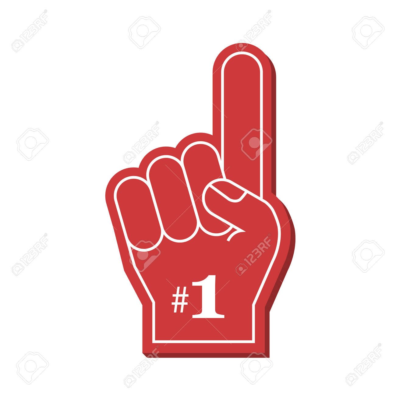 ナンバー1のfa赤色の泡の指 ベクトルのイラスト のイラスト素材 ベクタ Image