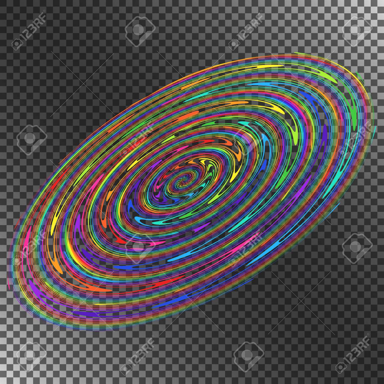 抽象的なデザイン要素の虹の輪 明るく面白い虹色楕円形の装飾のため のイラスト素材 ベクタ Image