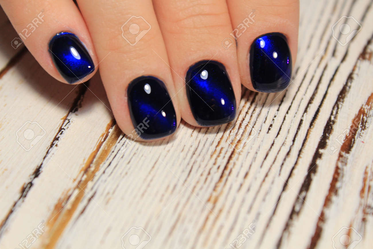 Closeup Of Woman Hands With Nail Design Trendy Crackle Nail Stock Photo Picture And Royalty Free Image Image