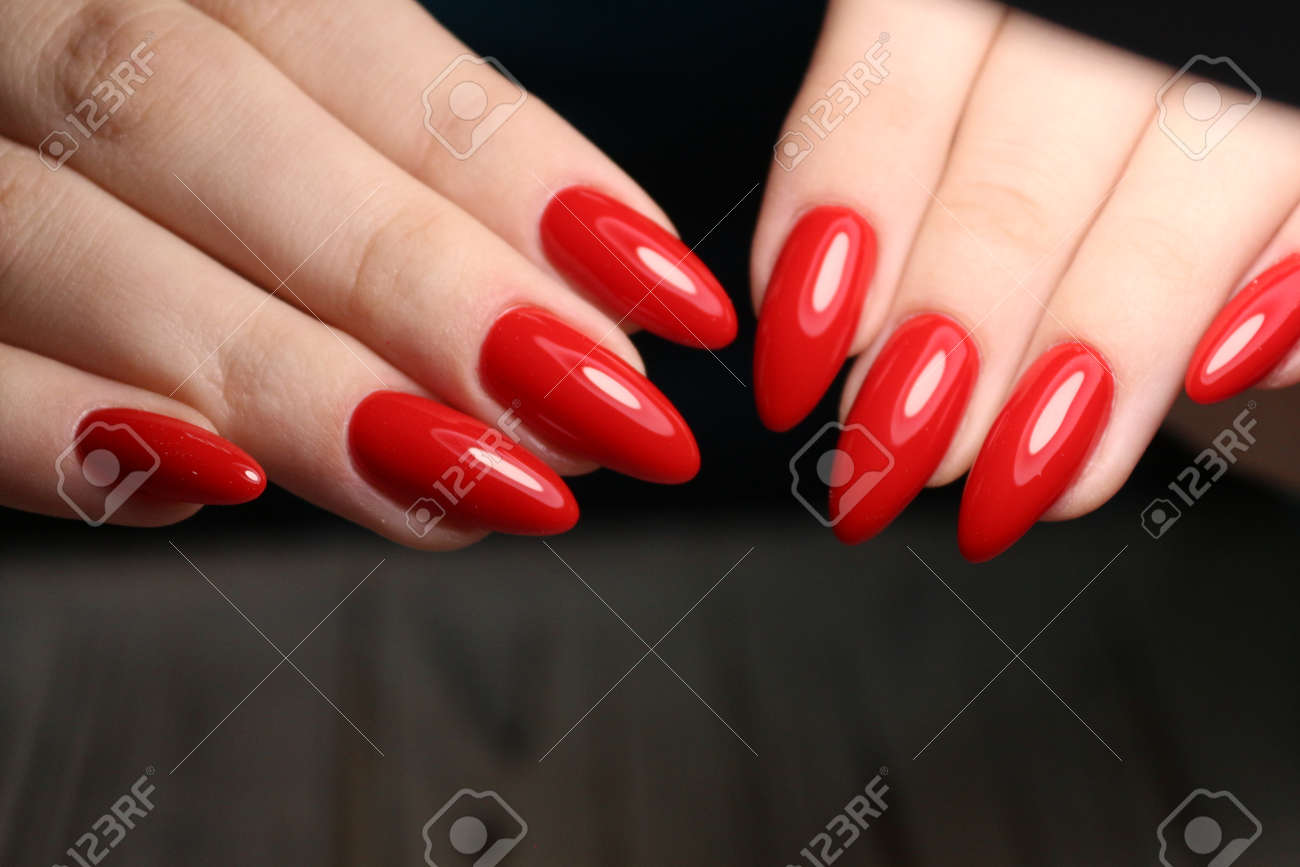 Fashion nails manicure on beautiful hands - 120553345 Fashion nails manicure on beautiful hands - 120553345