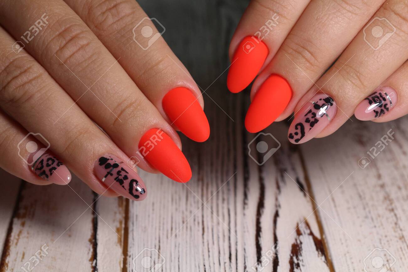 Closeup Of Woman Hands With Nail Design Trendy Crackle Nail Stock Photo Picture And Royalty Free Image Image