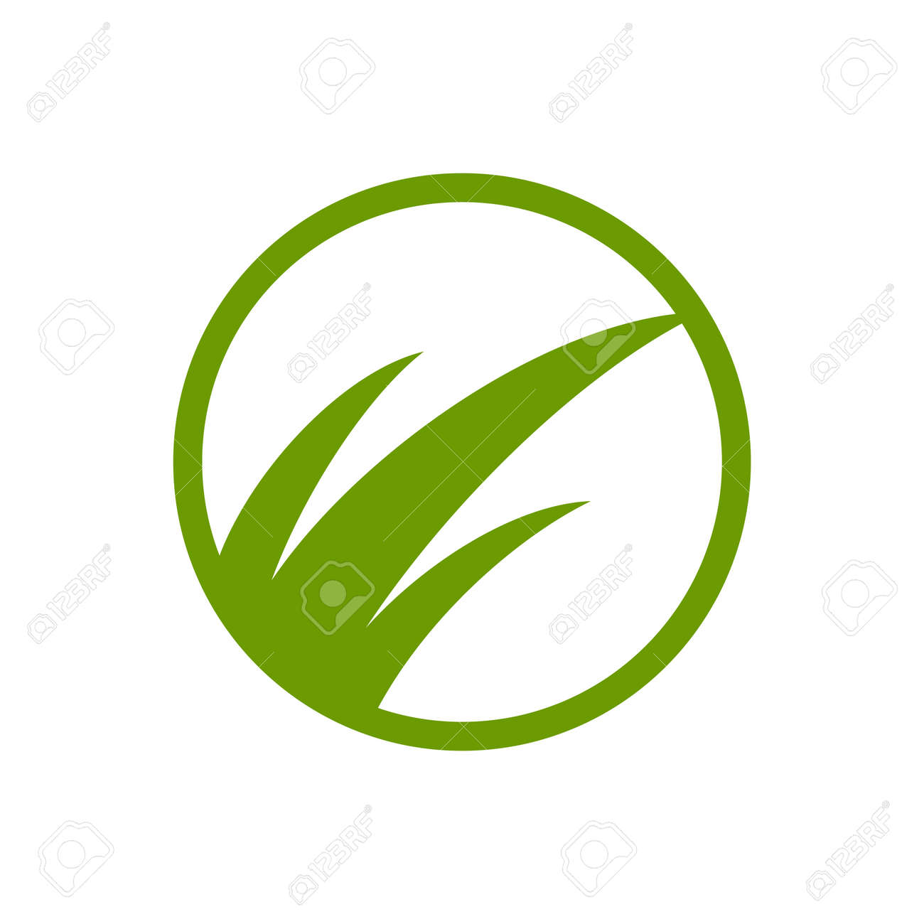 Green Grass Simple Abstract Vector Symbol Graphic Logo Design Template Royalty Free Cliparts Vectors And Stock Illustration Image