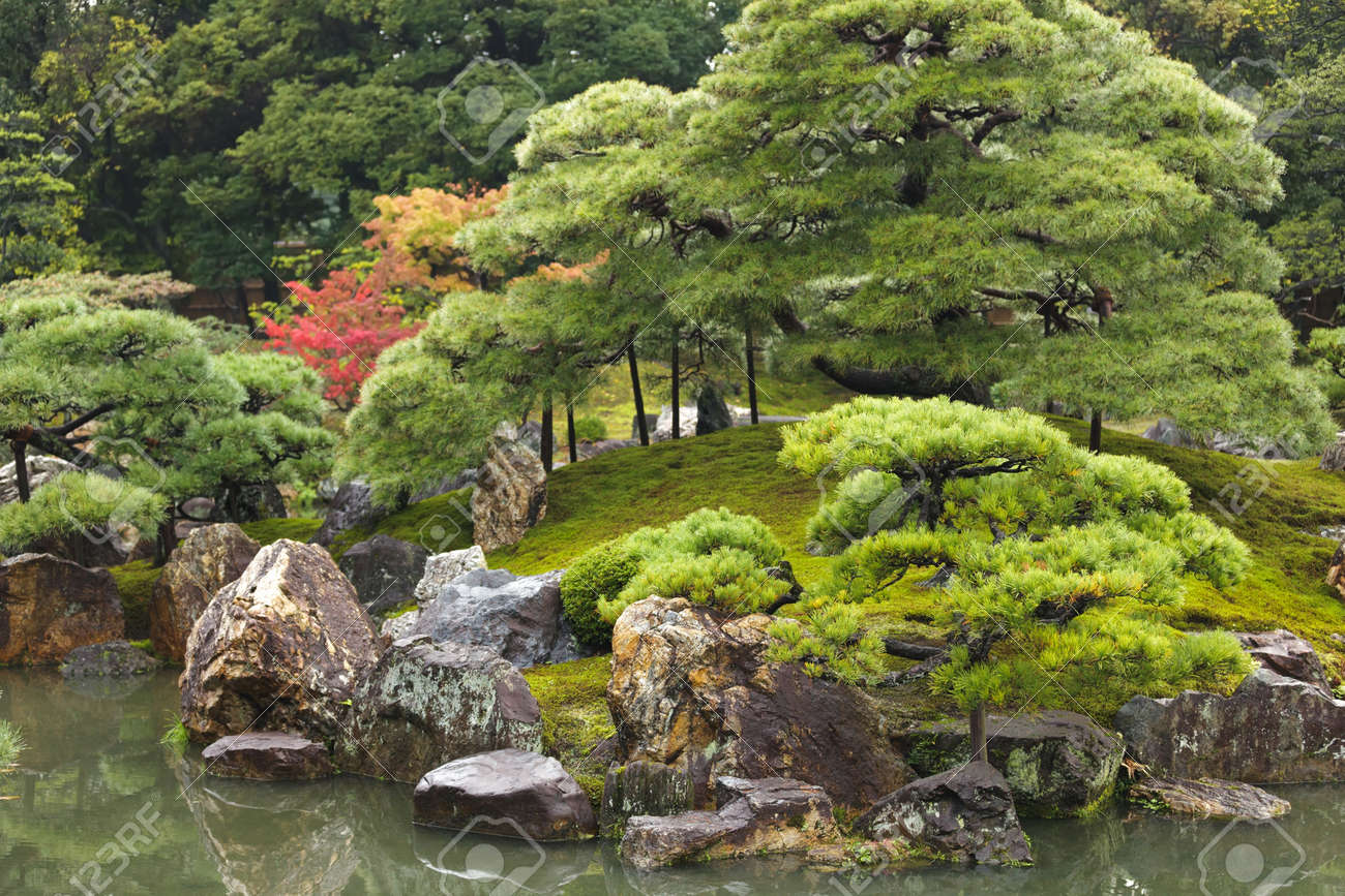 Traditional Japanese Zen Garden In Kyoto Japan Stock Photo Picture And Royalty Free Image Image 13404134