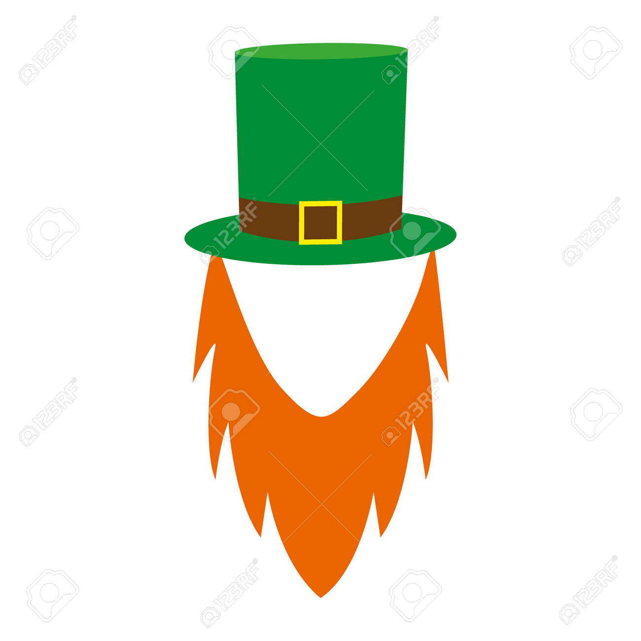 template face leprechaun on st patricks day vector illustration leprechaun template