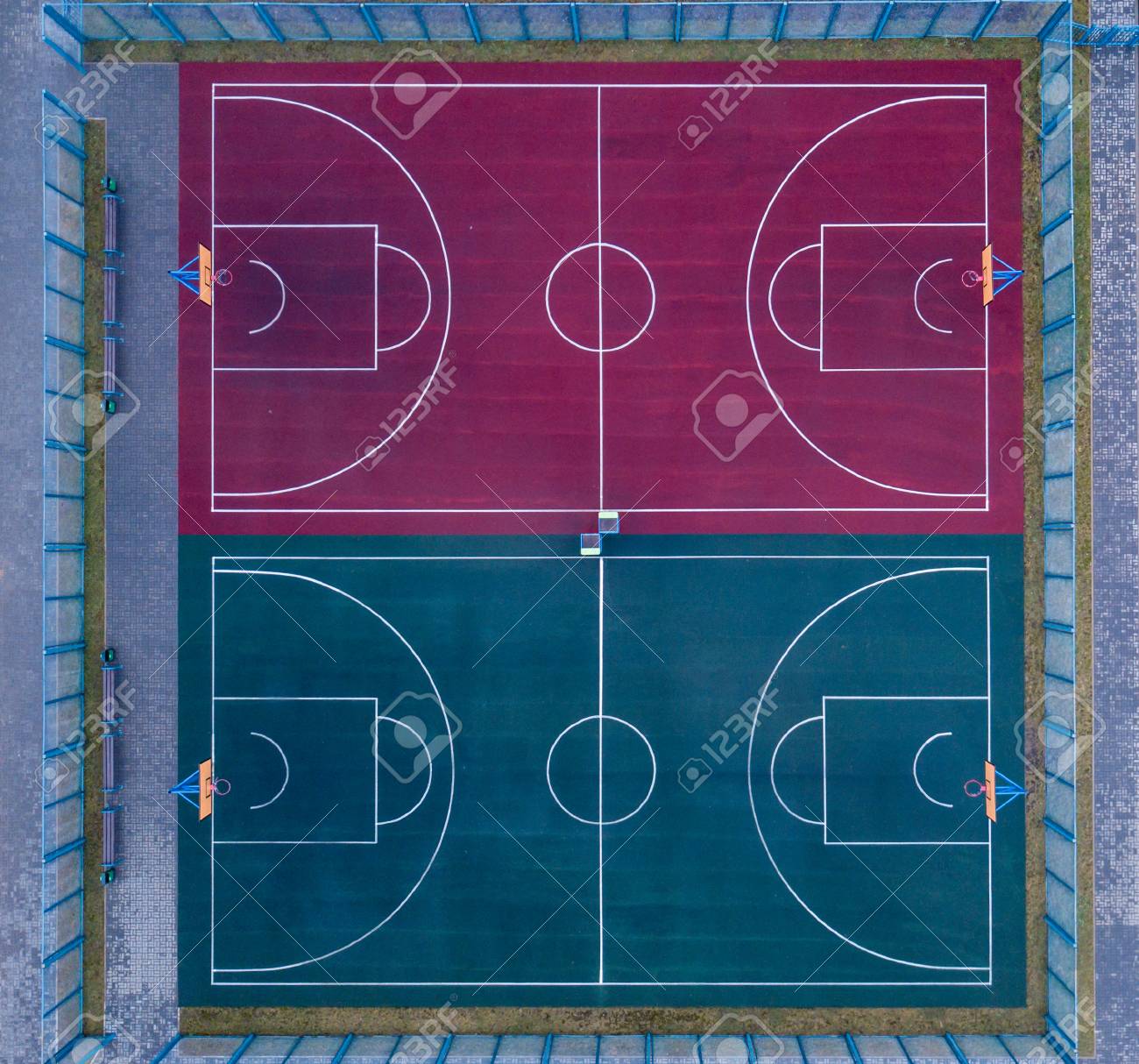 purple basketball court