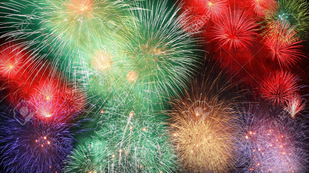 big fireworks in the night summer sky stock photo picture and big fire works
