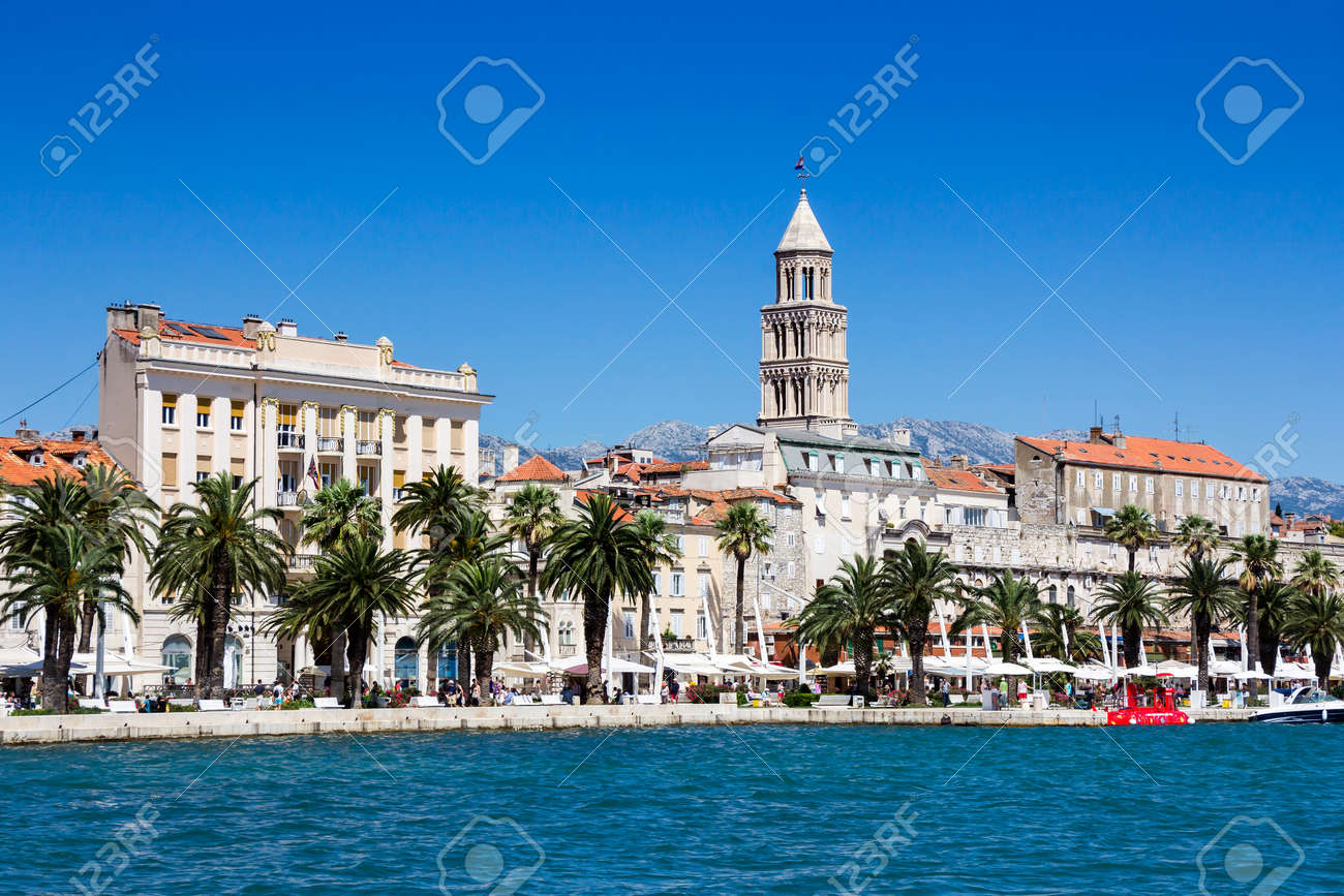 Vista panorâmica para split croácia