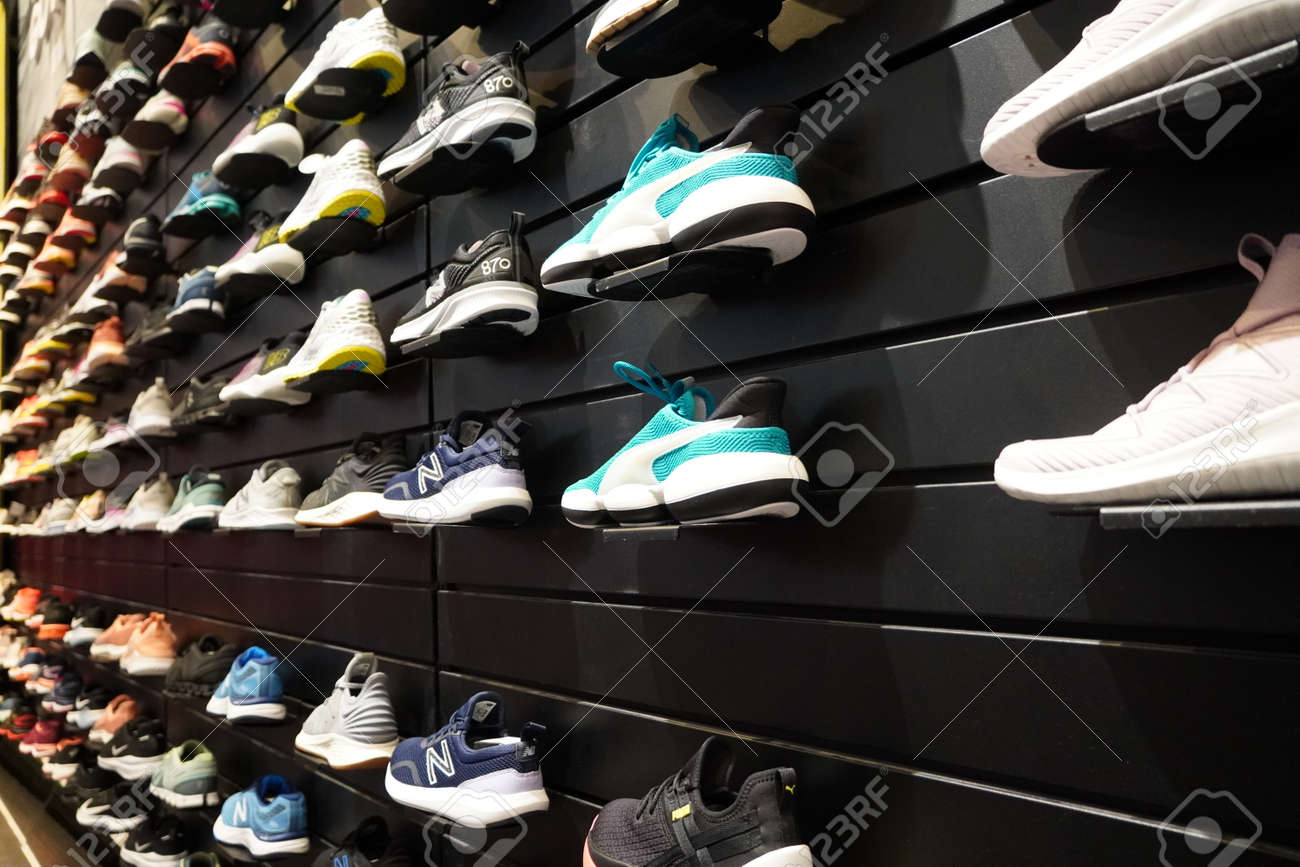 sneakers on the wall