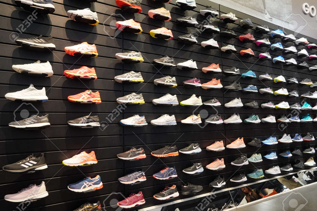 sneakers on the wall