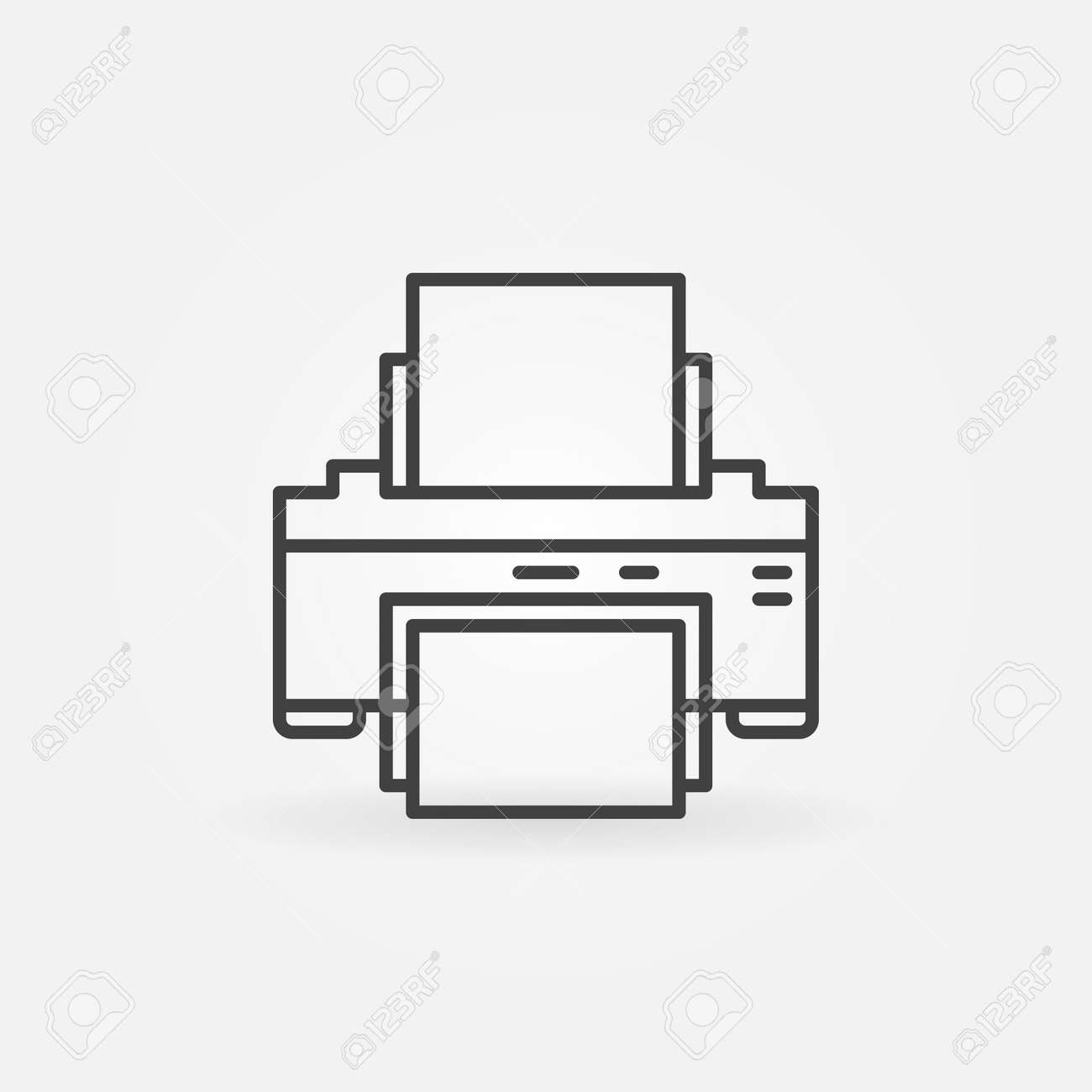 Printer Line Icon. Vector Thin Line Printing Printer Concept Symbol Or Logo  Element In Thin Line Style Royalty Free SVG, Cliparts, Vectors, and Stock  Illustration. Image 69222700., image size:1300x1300