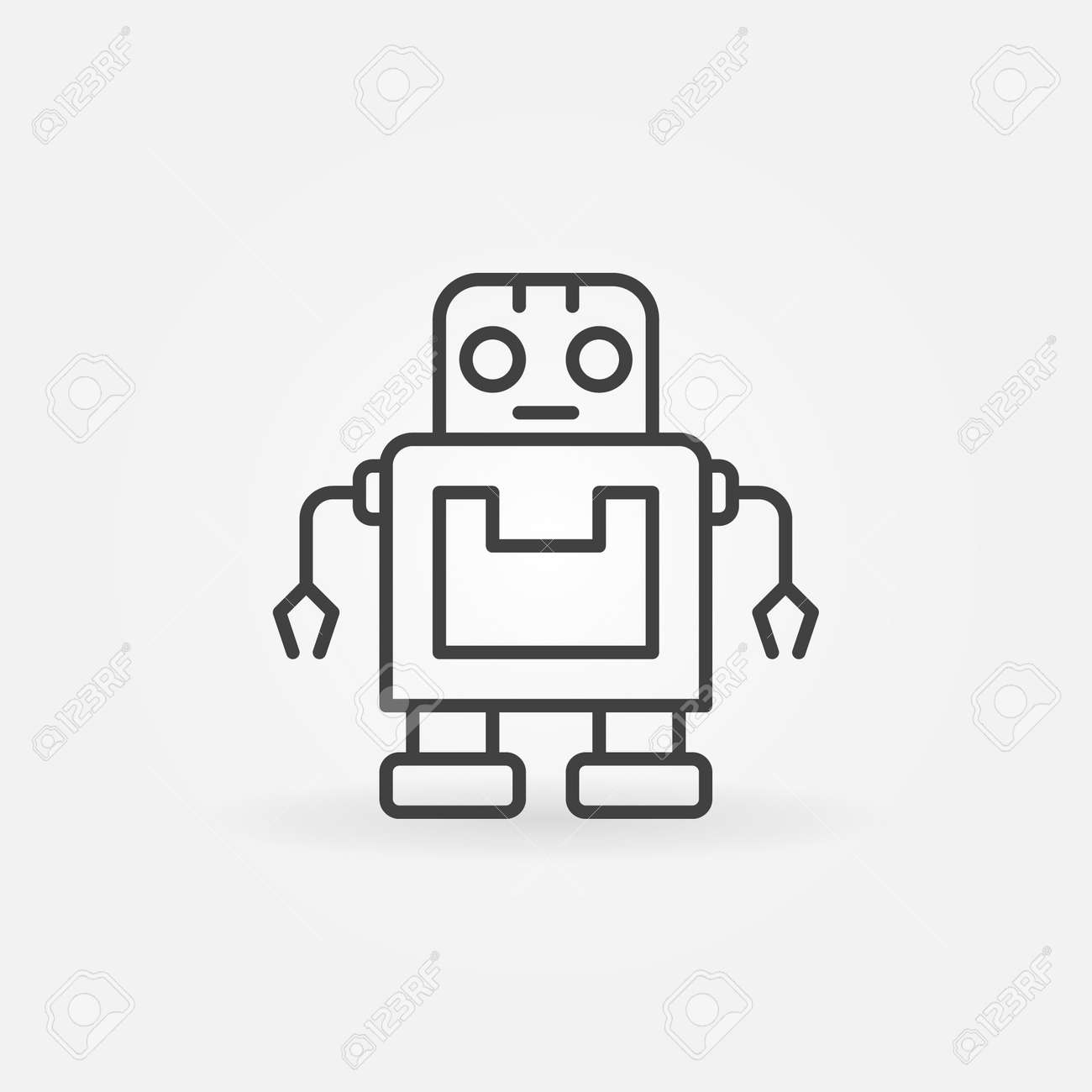 ベクターかわいいロボットアイコンやラインスタイルのシンボルのイラスト素材 ベクタ Image ベクターかわいいロボットアイコンやラインスタイルのシンボルのイラスト素材 ベクタ Image