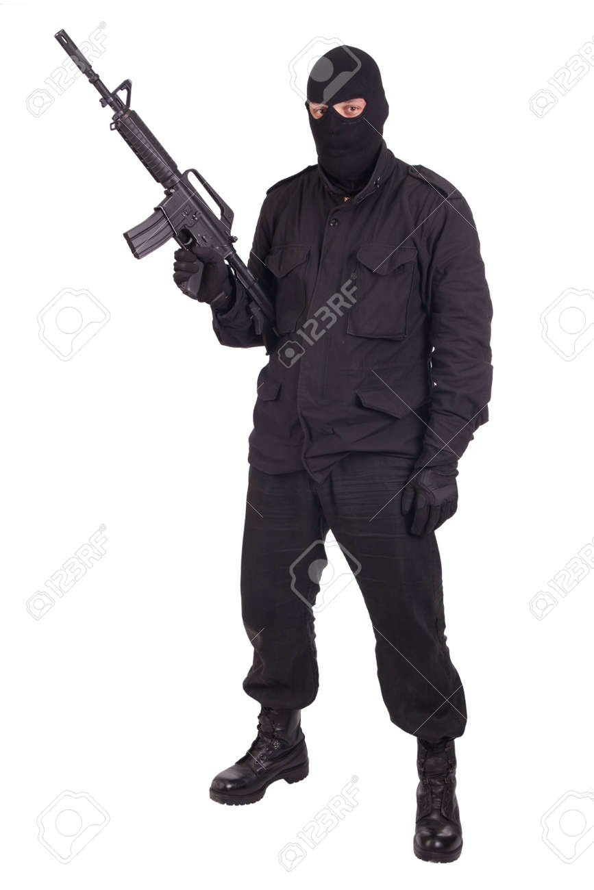 Mercenary With Xm177 Rifle Stock Photo Picture And Royalty Free Image Image