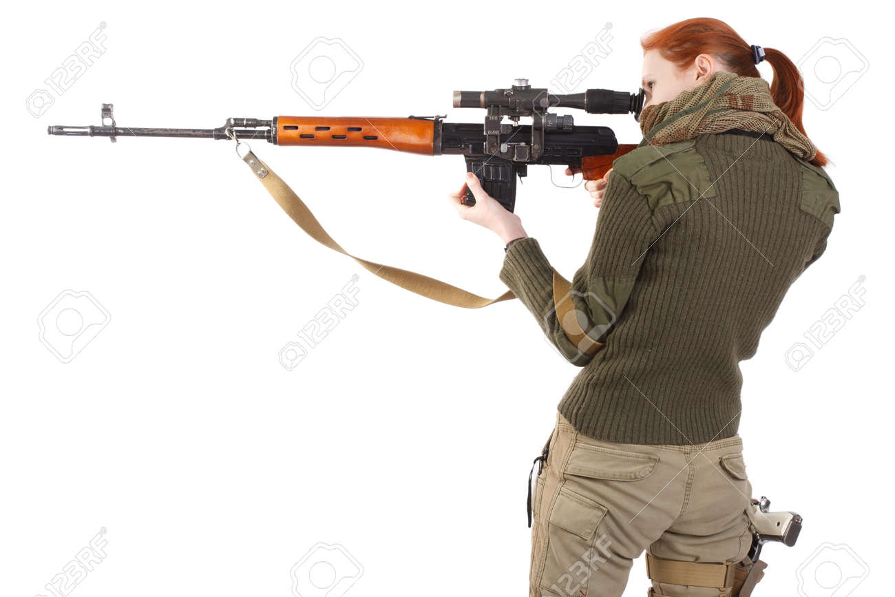 Svd Sniper Rifle Isolated - Fotografias de stock e mais imagens de