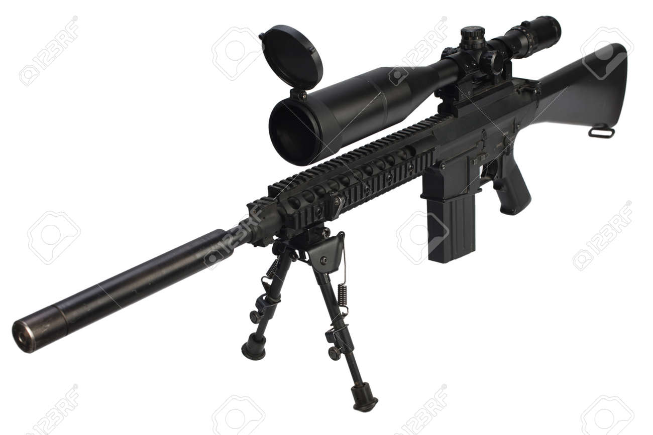 スナイパーライフル用サプレッサーバイポッド