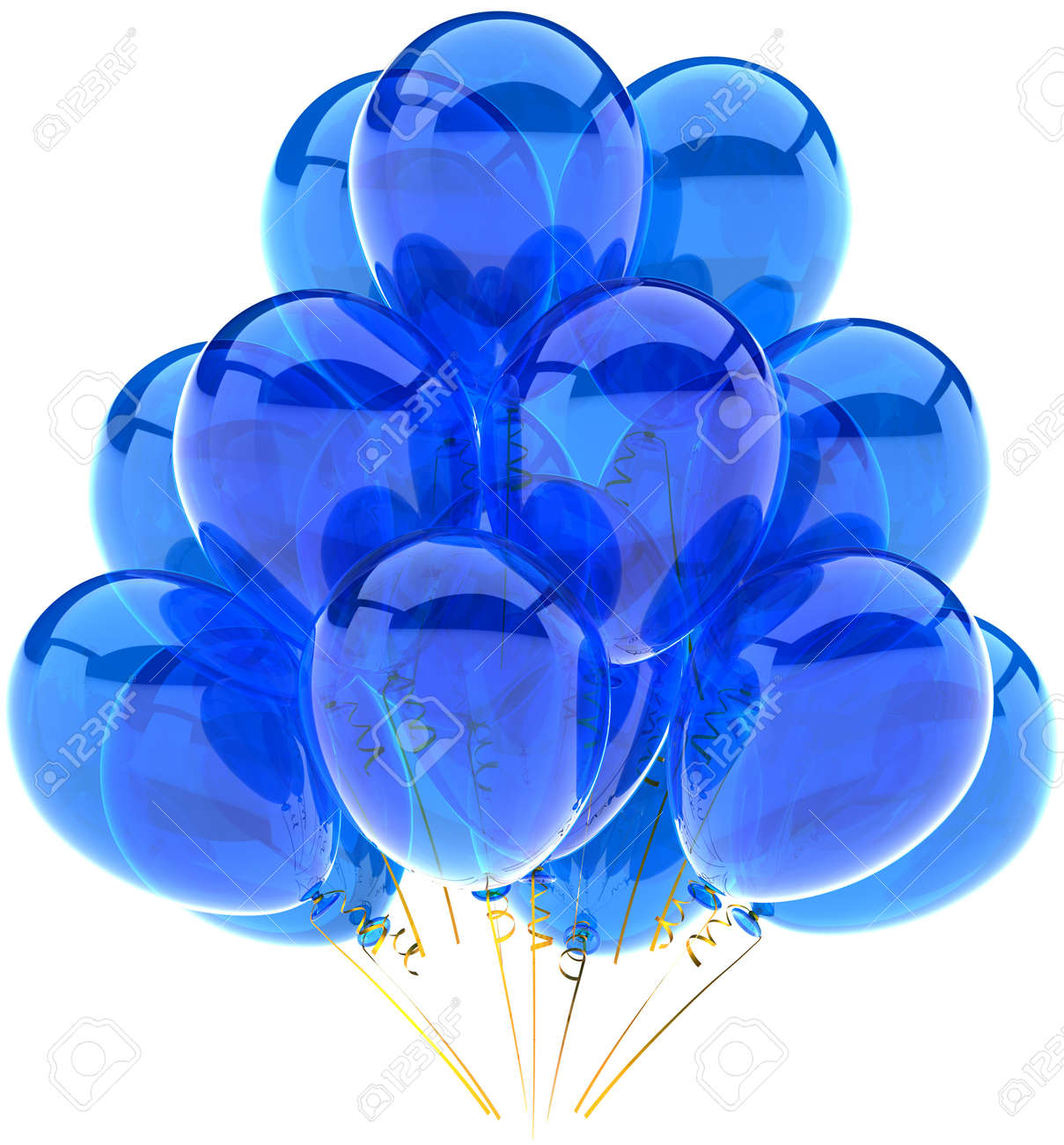 blue birthday balloons