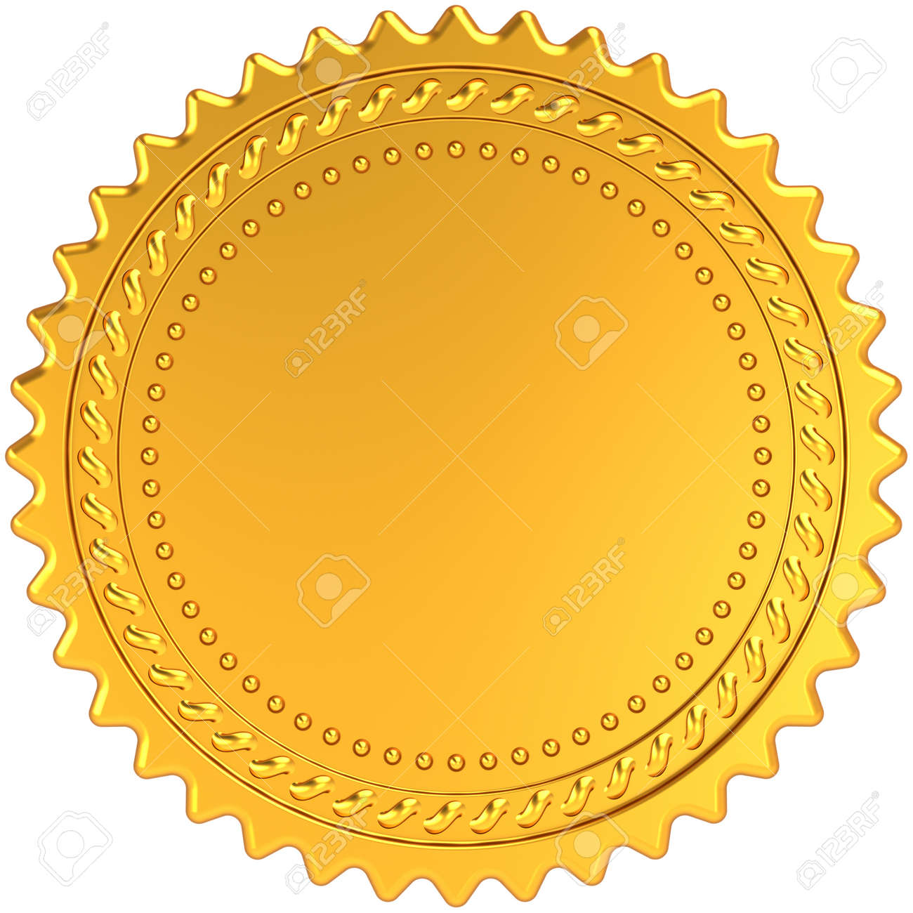 golden award medal blank seal luxury champion badge label