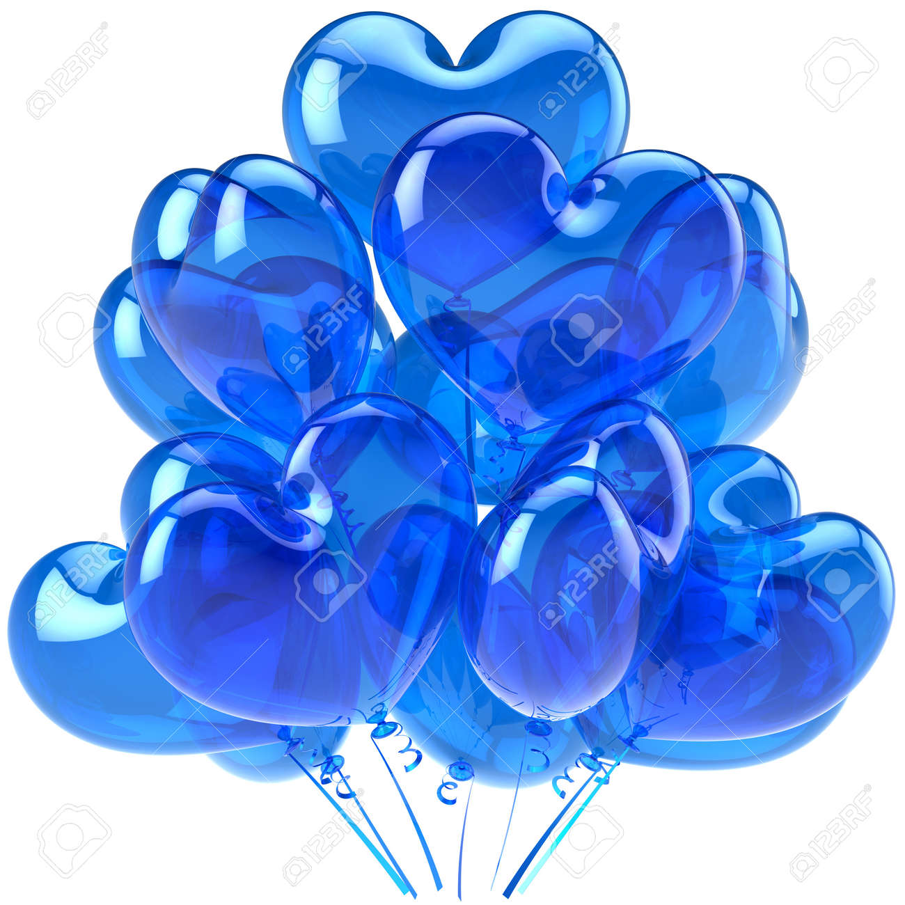 blue birthday balloons