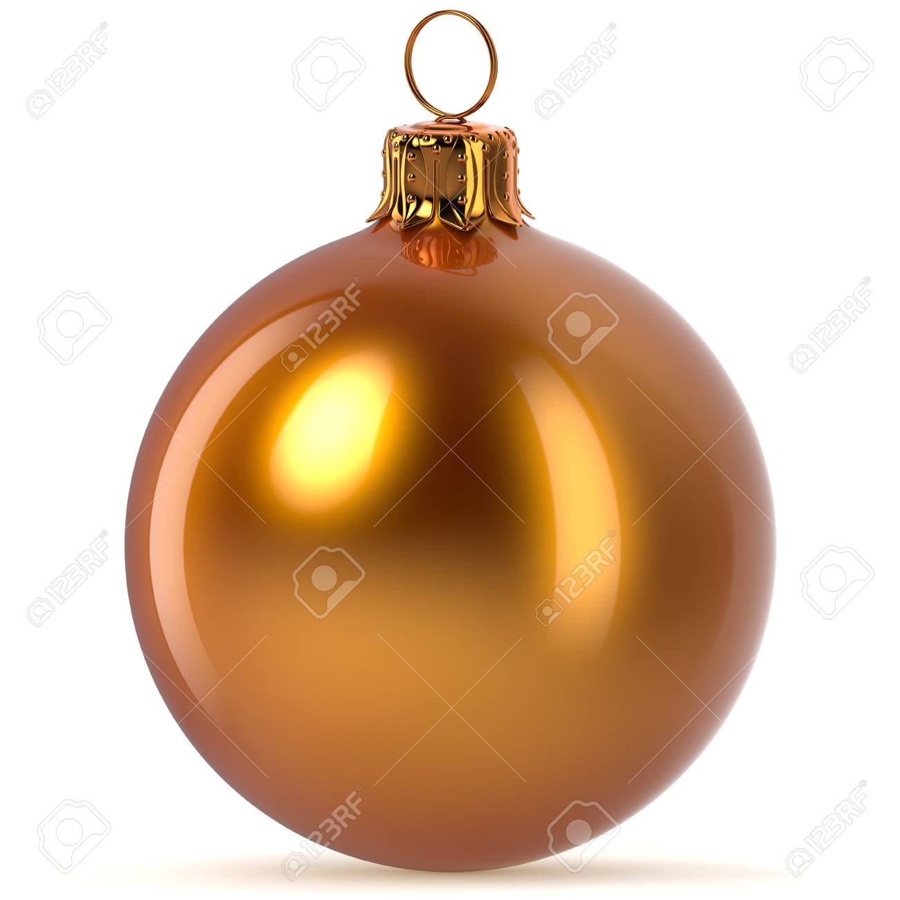 Representación 3d Decoración De Bola De Navidad Dorada Naranja Decoración De Ventana De Feliz Nochevieja Adorno De Chuchería Ornamento De Invierno Feliz Navidad Brillante Pulido De Cerca Fotos Retratos Imágenes Y Fotografía