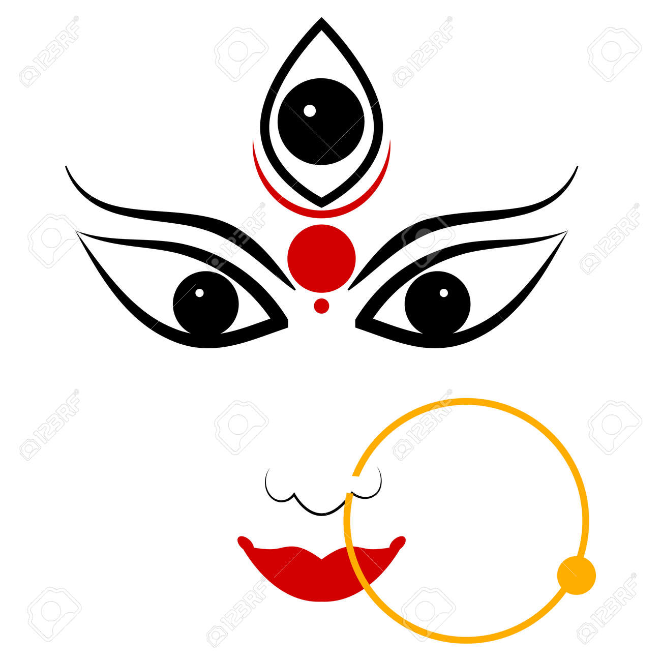 easy to edit vector illustration of Goddess Durga - 25662361 easy to edit vector illustration of Goddess Durga - 25662361
