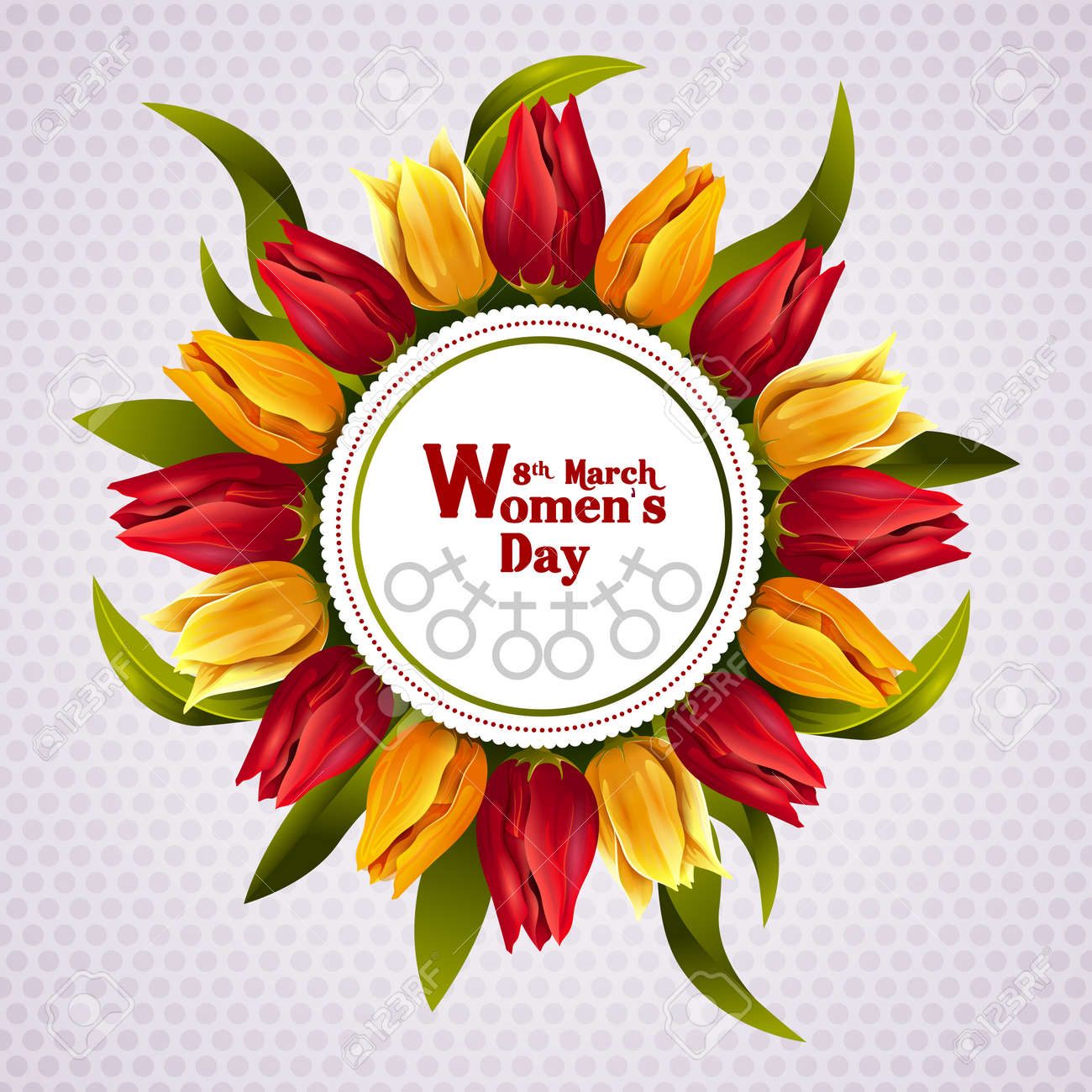 happy international women's day flowers