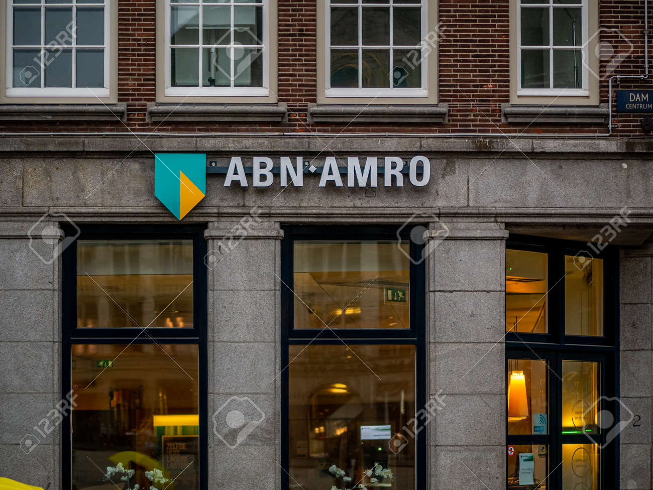 Amsterdam, Netherlands - August 26, 2018: Brand Name Logo ABN AMRO Bank On  Local Branch Office In Amsterdam Stock Photo, Picture and Royalty Free  Image. Image 138206742.