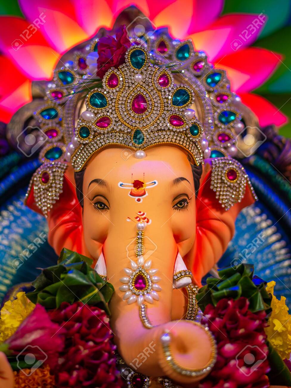 Beautiful Statue Of Lord Ganesha Stock Photo, Picture And Royalty ...