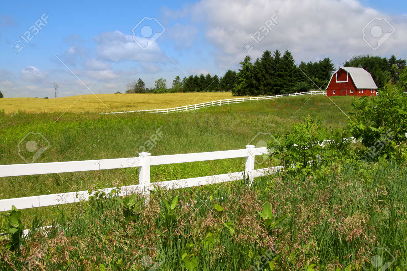Scenic Farm Landscape With Barn Stock Photo Picture And Royalty Free Image Image 13367132