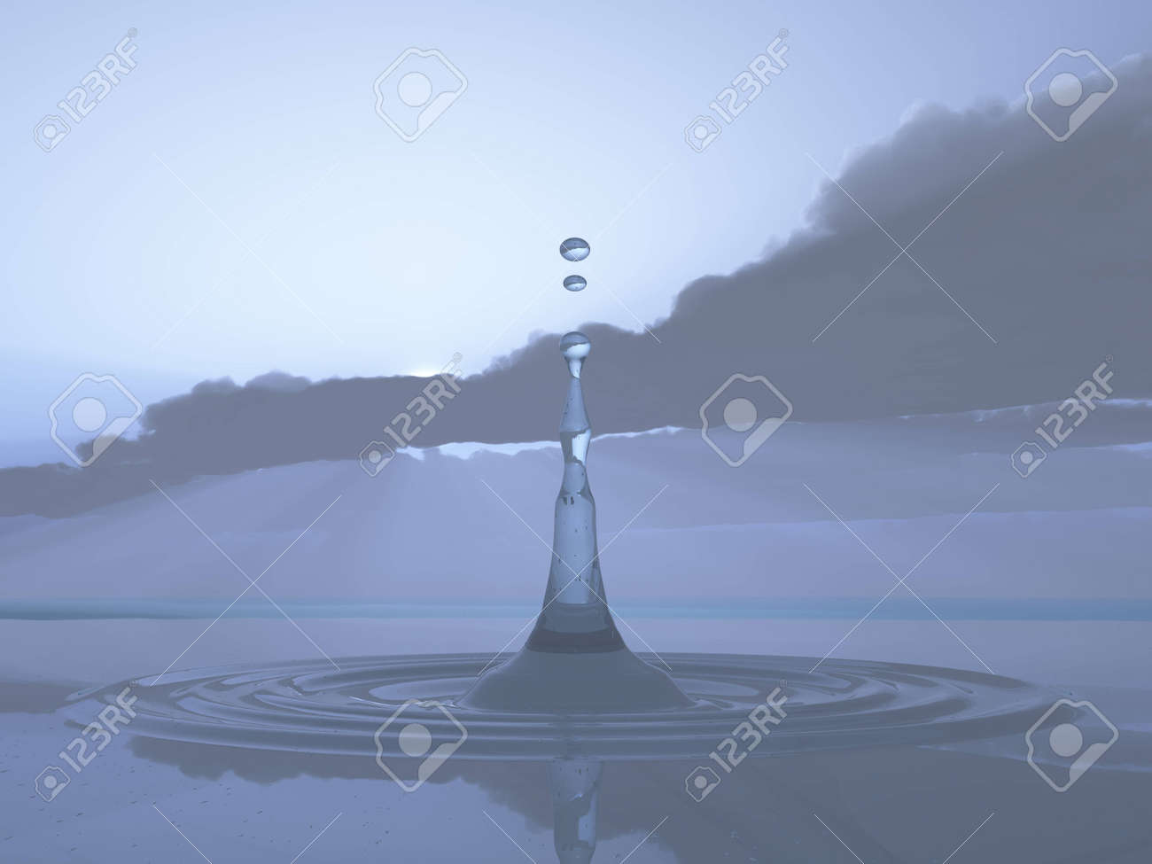 Rain Clouds With The First Drop Of Rain Stock Photo Picture And Royalty Free Image Image 10712053