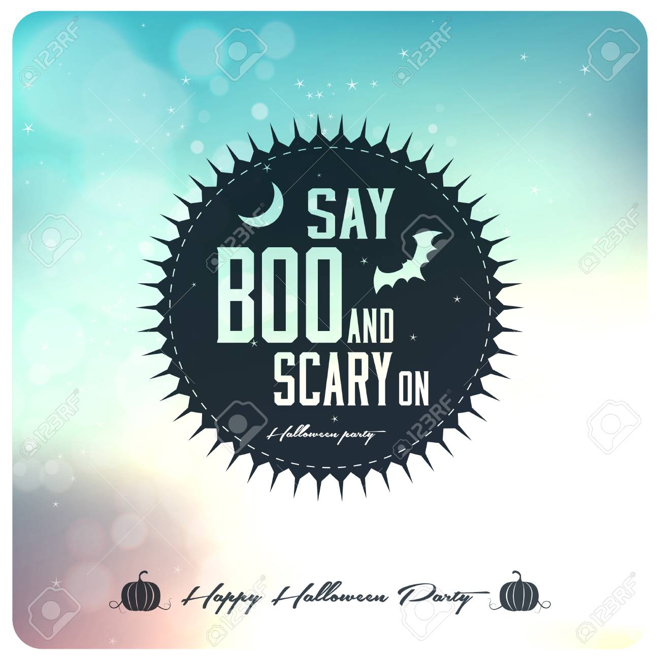 happy halloween label