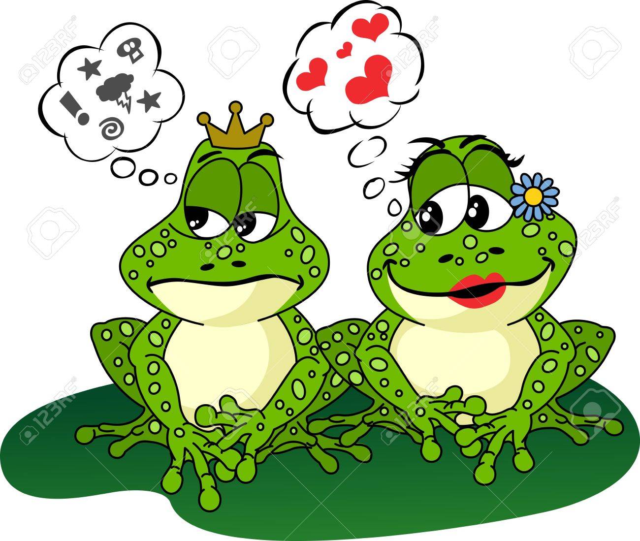 L Amour Et La Colere Des Grenouilles Clip Art Libres De Droits Vecteurs Et Illustration Image