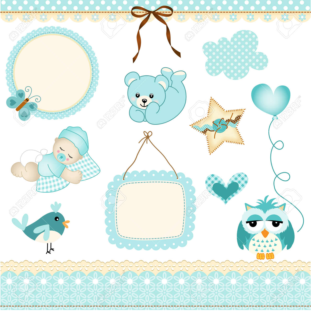 baby boy design elements royalty free cliparts, vectors, and stockbaby boy design elements stock vector 19877548