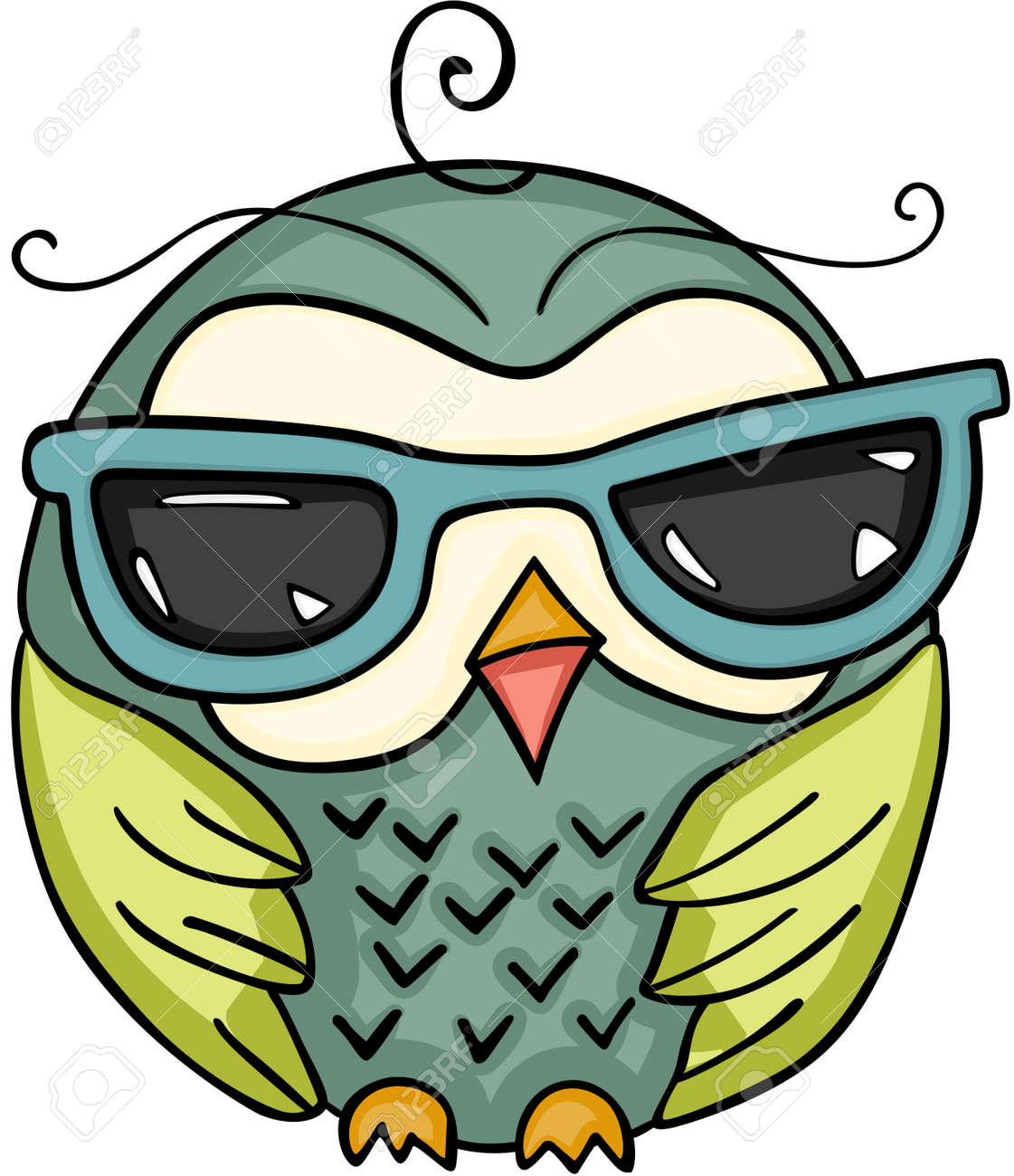 owl with sunglasses