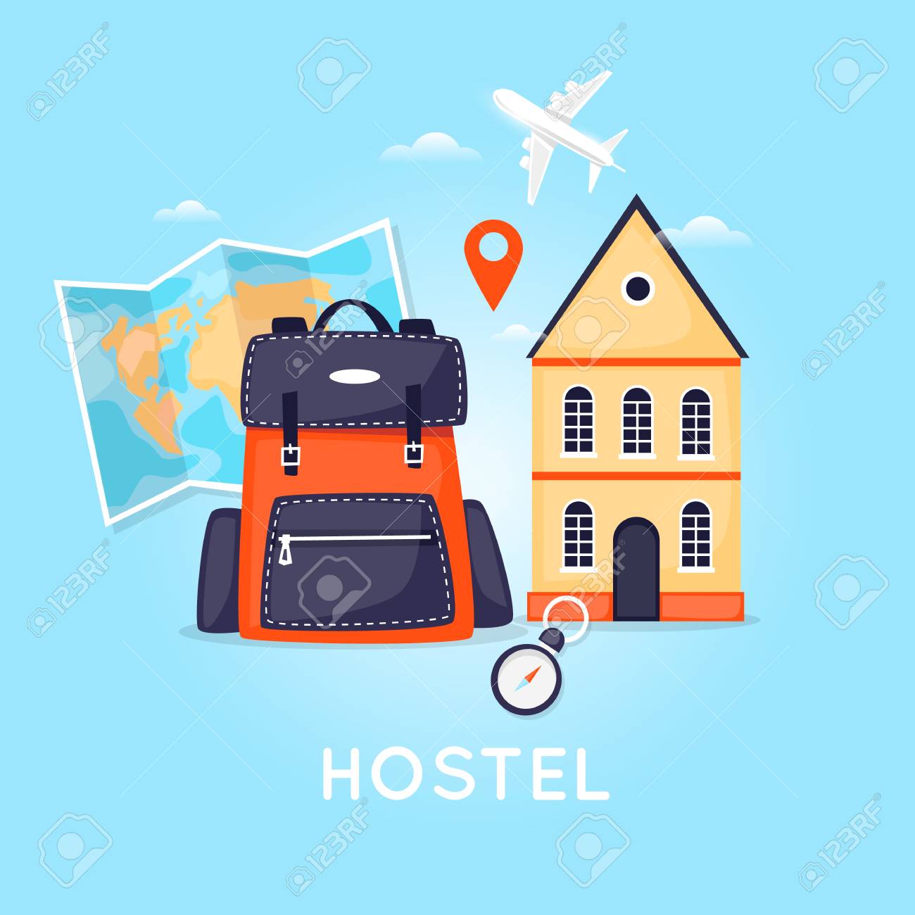hostel building facade budget low cost travel planning summer trip planner cost