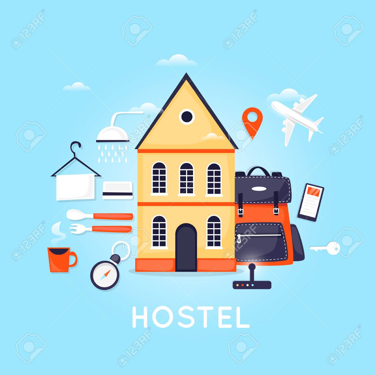 hostel building facade budget low cost travel planning summer trip planner cost